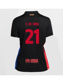 Billige Barcelona Frenkie de Jong #21 Bortedrakt Dame 2024-25 Kortermet